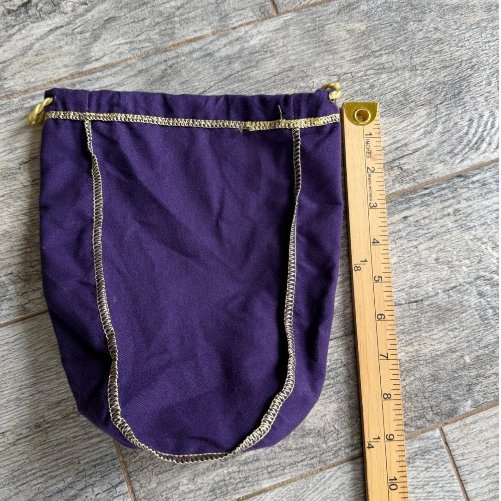 Crown‎ Royal Drawstring Bag Small Purple Gold Logo Pouch 9